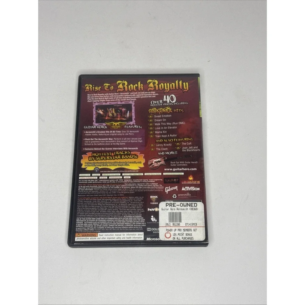 Guitar Hero Aerosmith Xbox 360 Game